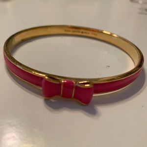 NWOT Kate Spade Pink Bow Bangle Bracelet
